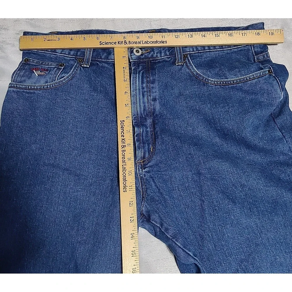 VTG GANT USA Men 38X32 (Actual 37x31)‎ Blue Denim Five Pocket Jeans